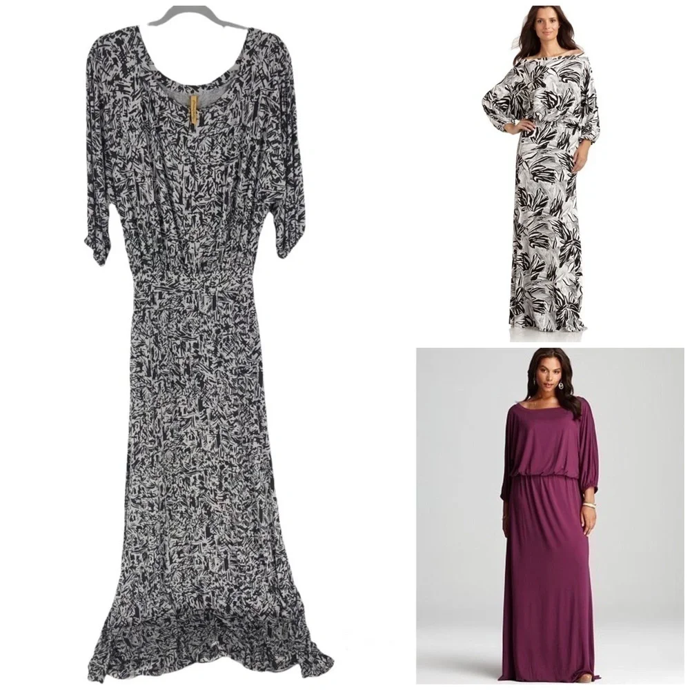 Rachel Pally Aurora Maxi Dress Womens XS Soft Stretch Jersey Beachy Boho Resort